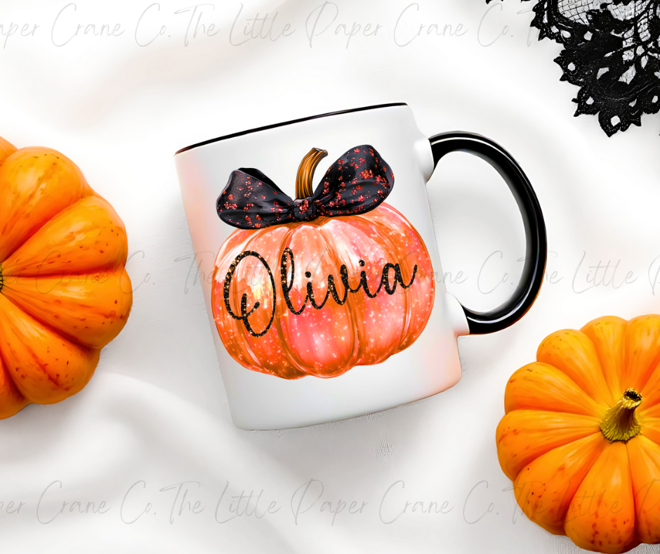 Bow Pumpkin Mug