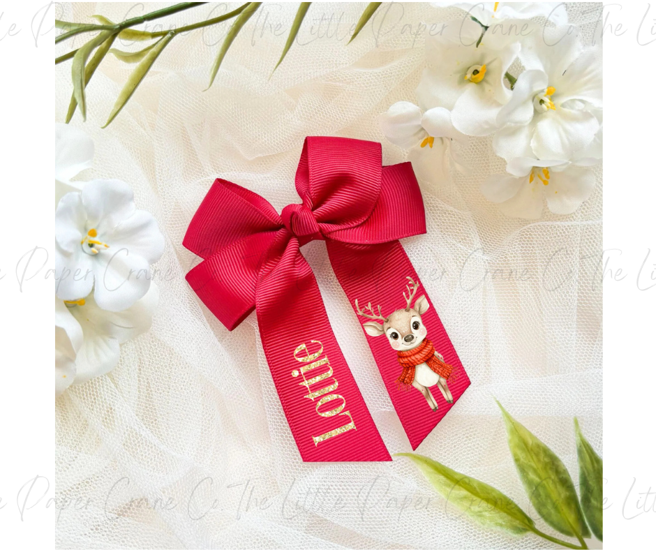 Reindeer Bow-Red