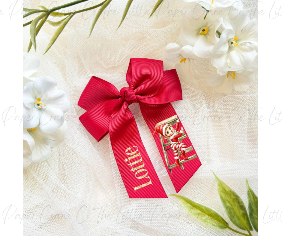 Elf Ladder Bow-Red