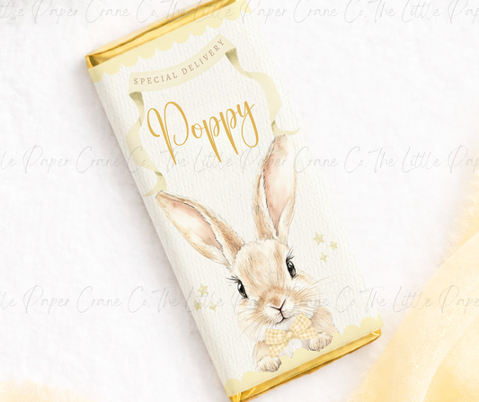 Personalised Chocolate Bar Wrapper-Yellow