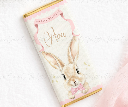 Personalised Chocolate Bar Wrapper-Pink