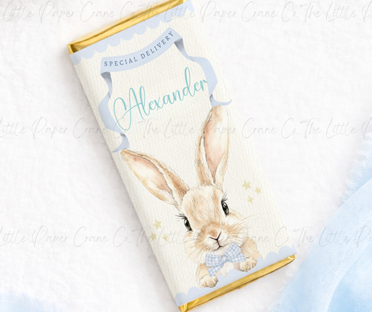 Personalised Chocolate Bar Wrapper-Blue