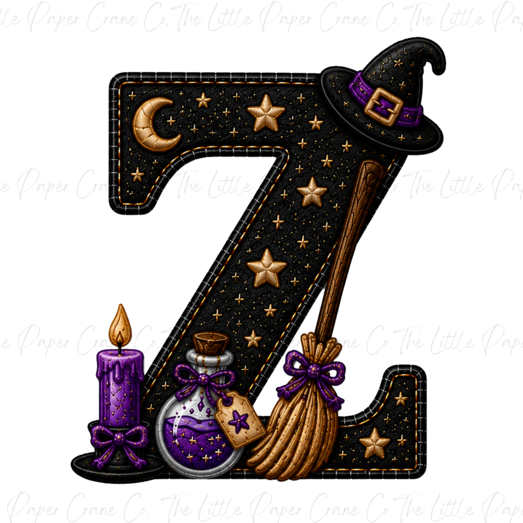 My 1st Halloween Baby Bodysuit -Personalied Initial- Witch