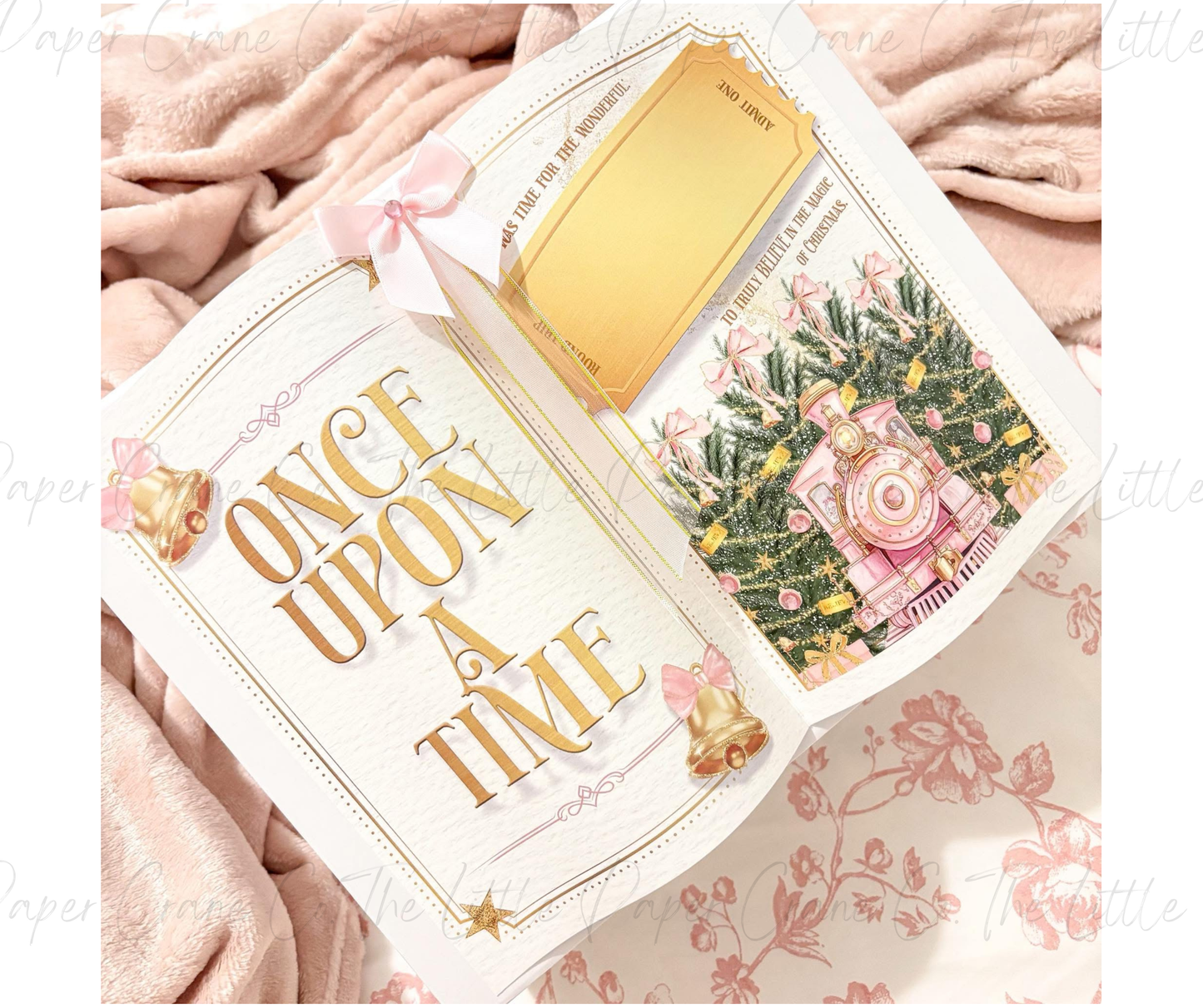 North Pole Express 3D Story Book Magnetic Christmas Eve Box- Pink