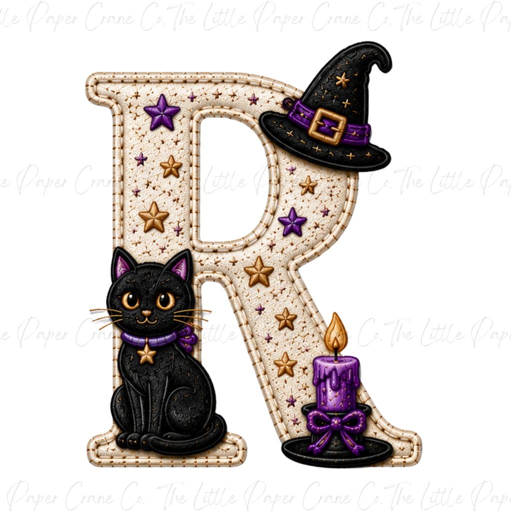 My 1st Halloween Baby Bodysuit -Personalied Initial- Witch