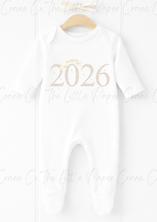 Born in 2026 Sleepsuit