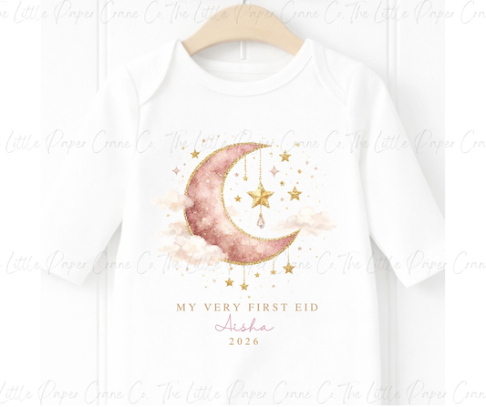 My First Eid Sleepsuit-  Pink