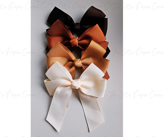 4 Piece Bow Set - Neutral