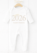 Born in 2026 Sleepsuit & Bib Set