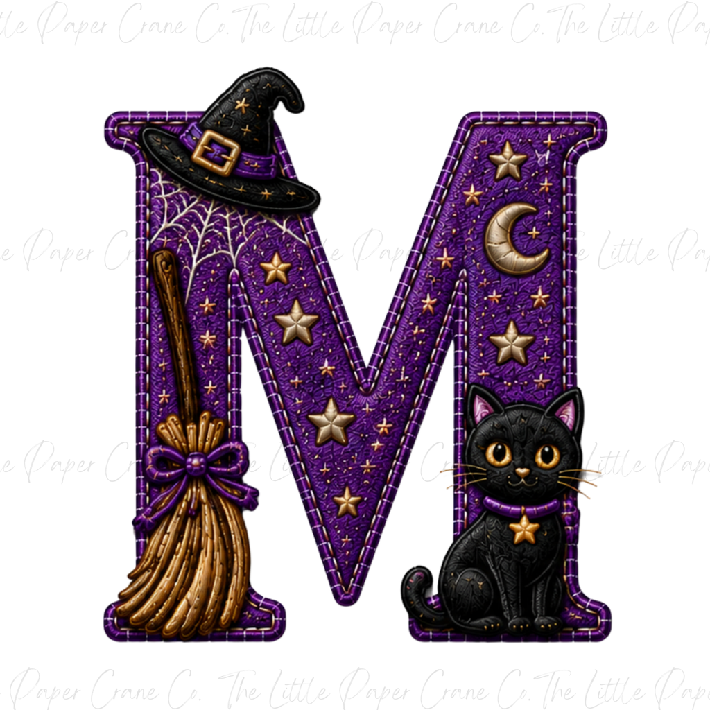 My 1st Halloween Baby Bodysuit -Personalied Initial- Witch