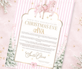Pink Carousel Christmas Eve Certificate- Personalised
