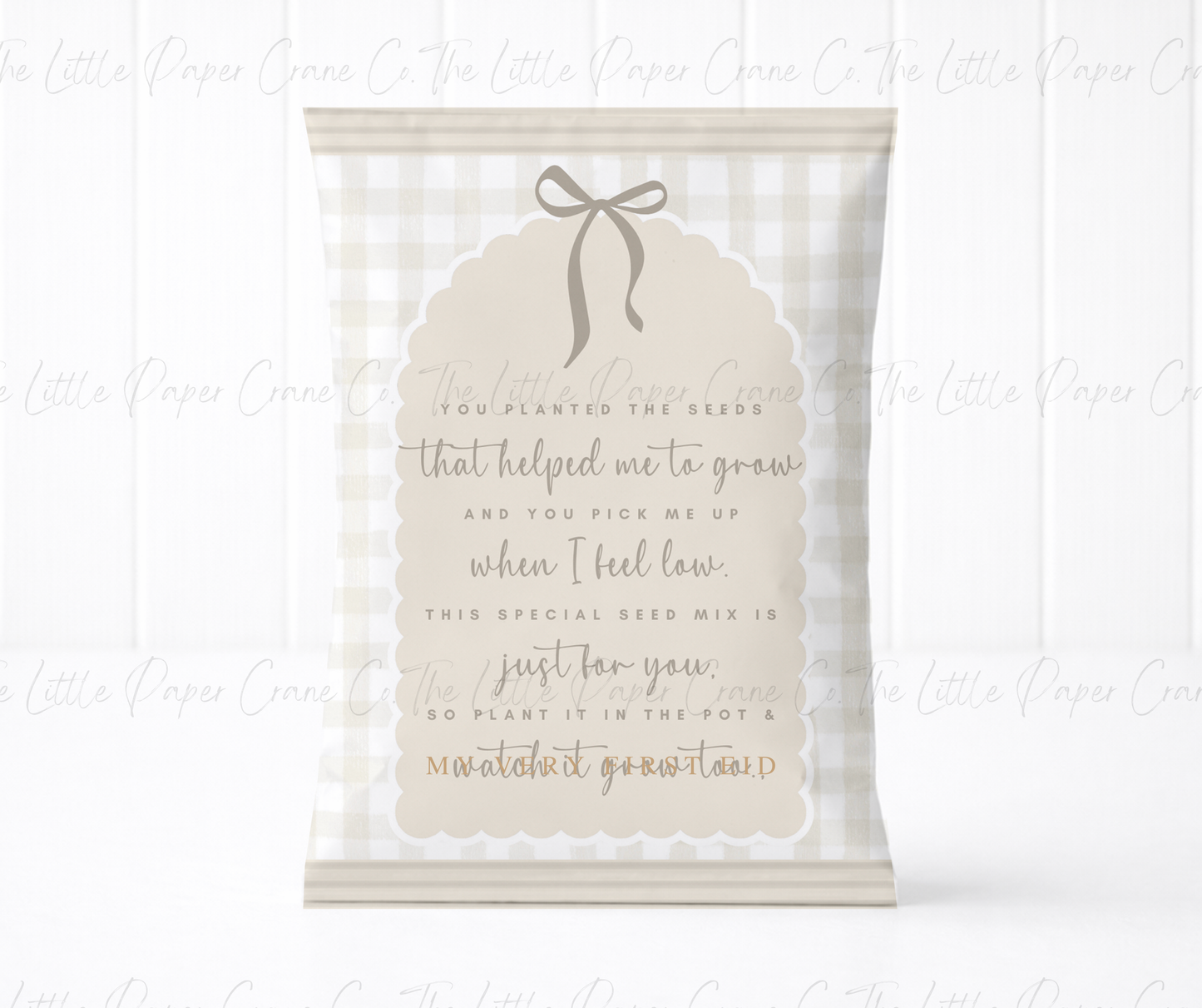 Thankyou for Helping Me Grow Seed packets - Neutral