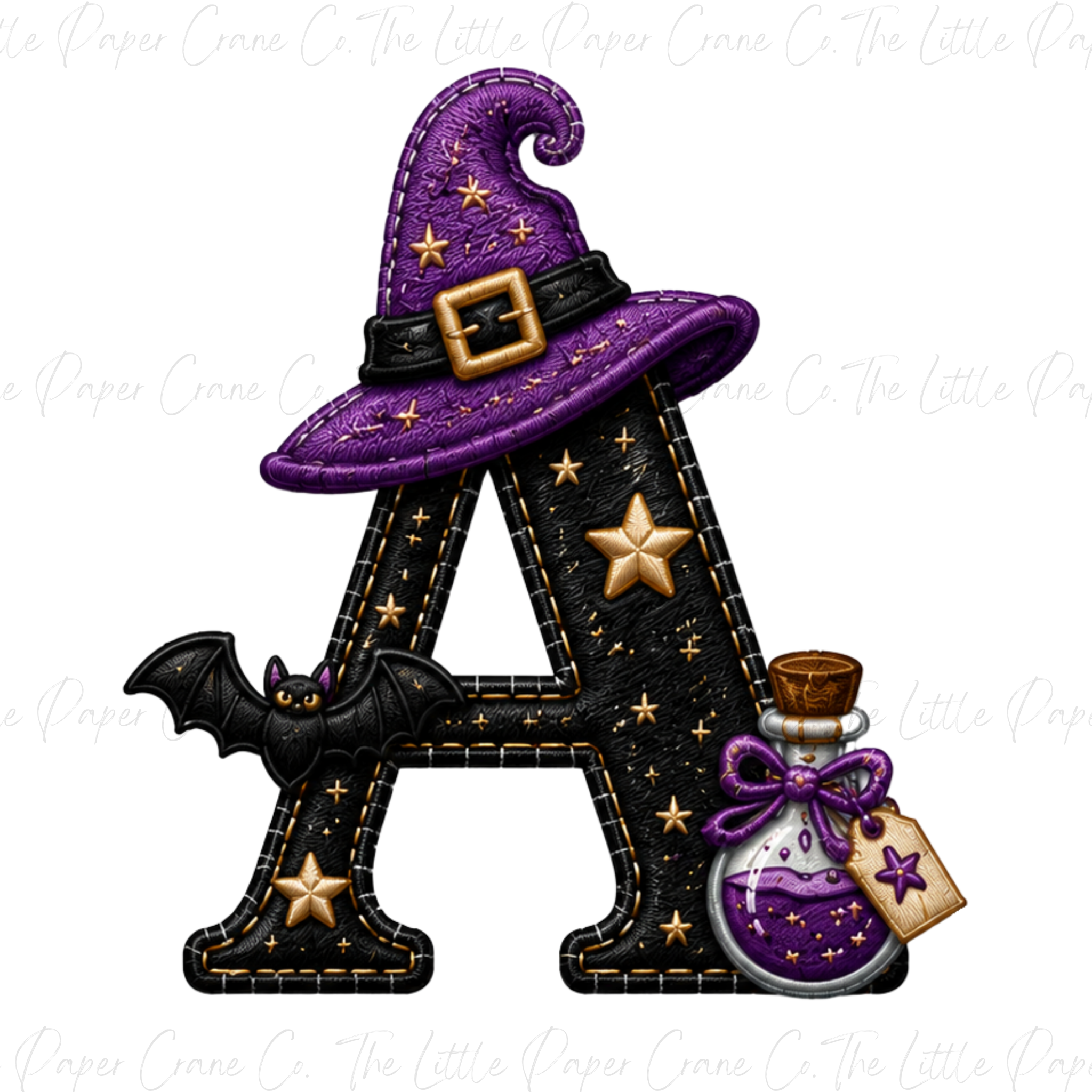 My 1st Halloween Baby Bodysuit -Personalied Initial- Witch