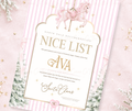 Pink Carousel Christmas Nice List- Personalised