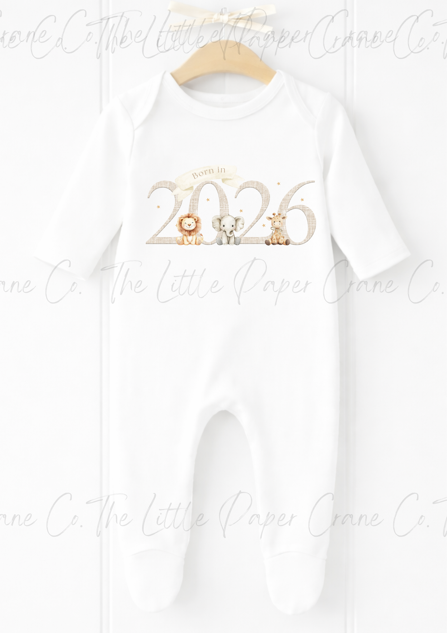 Born in 2026 Sleepsuit - Wild Animals