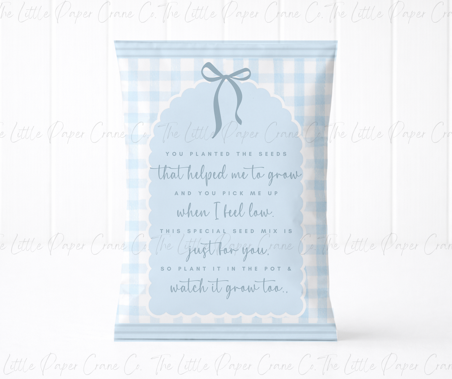 Thankyou for Helping Me Grow Seed packets - Blue