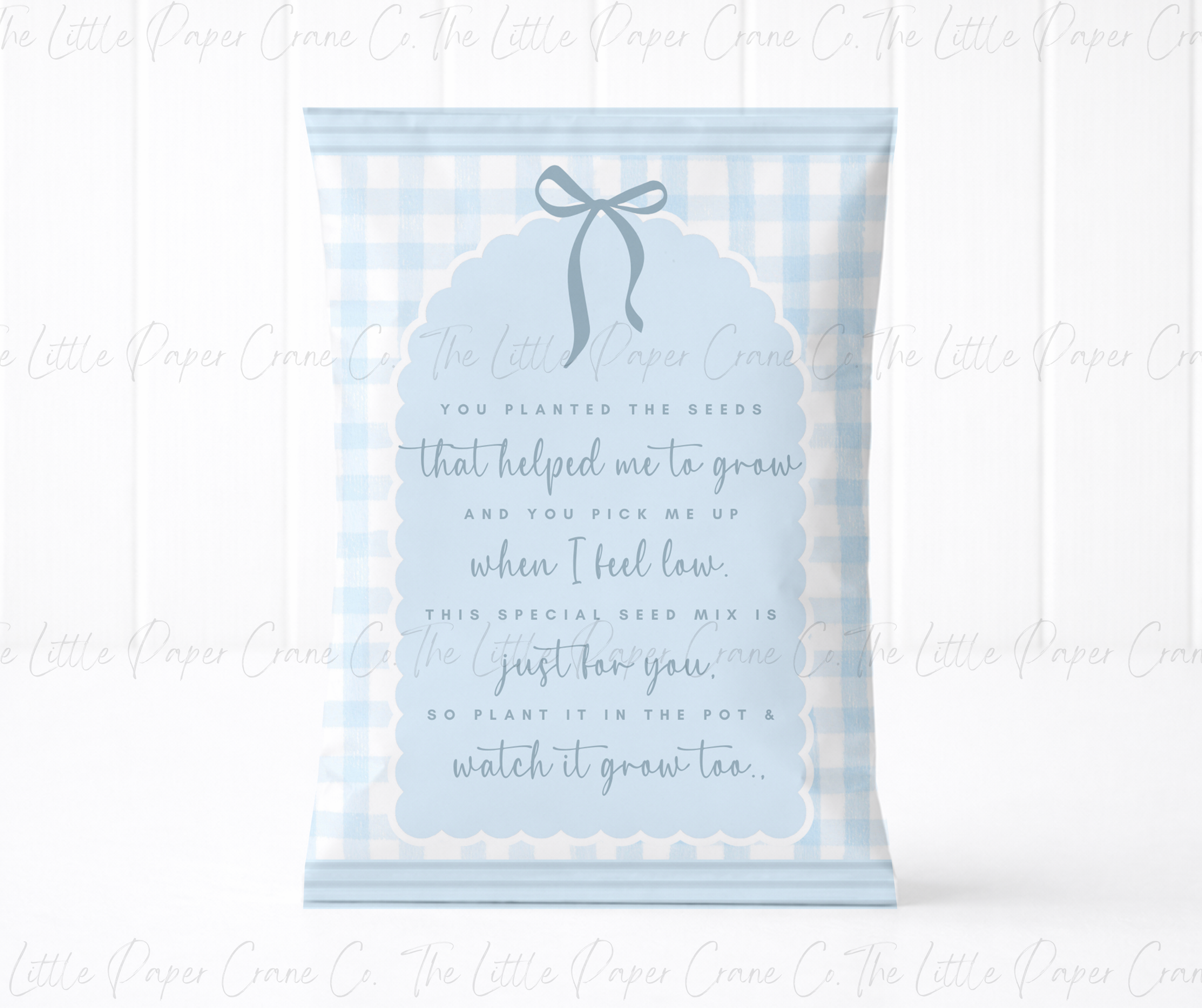 Thankyou for Helping Me Grow Seed packets - Blue