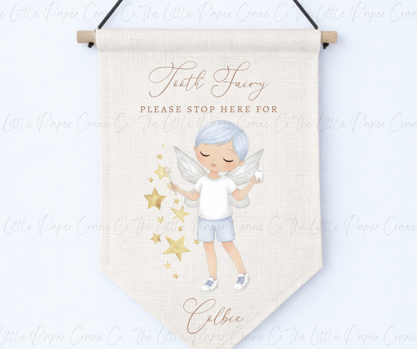Tooth Fairy Personalised Pennant - Blue