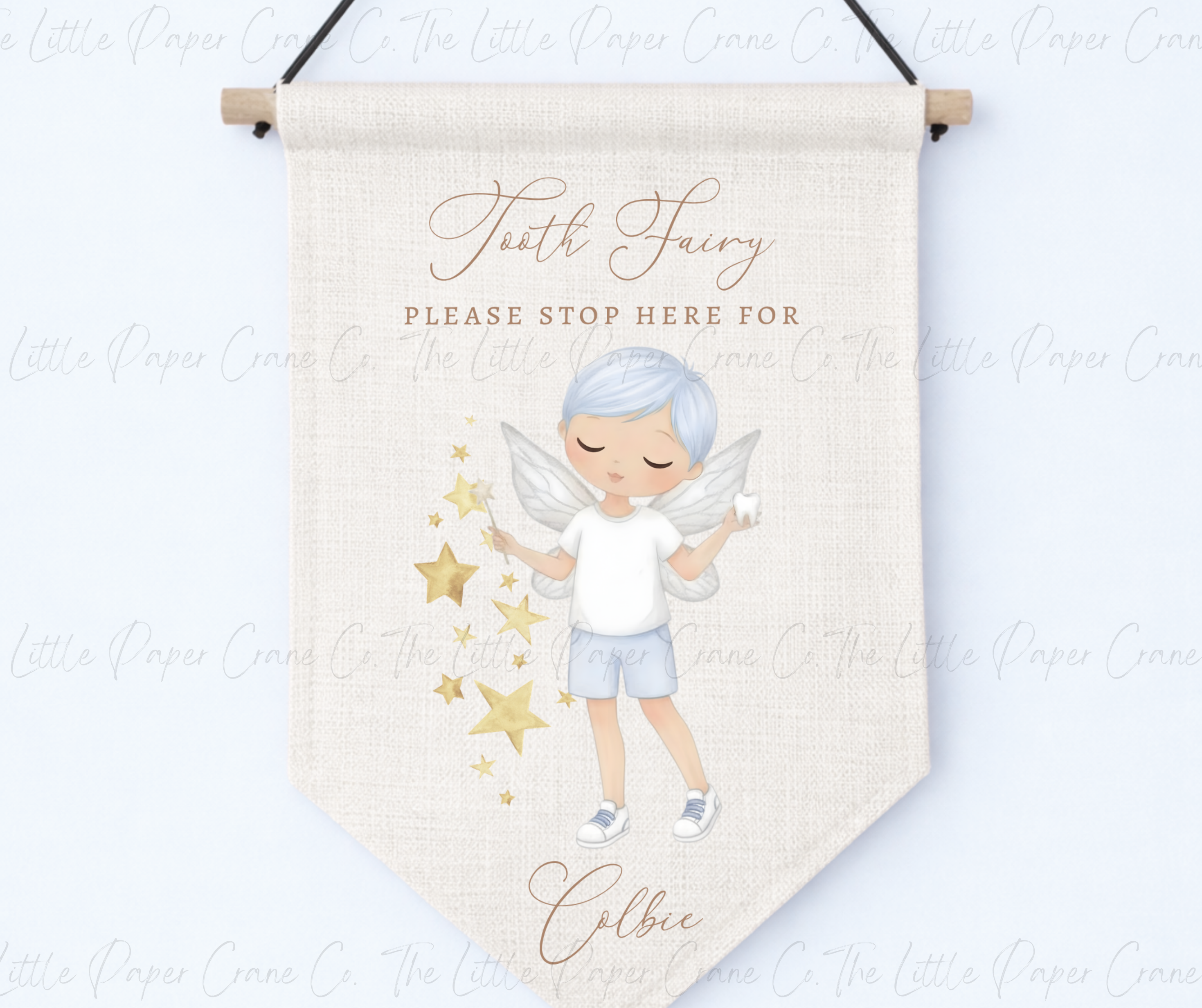 Tooth Fairy Personalised Pennant - Blue