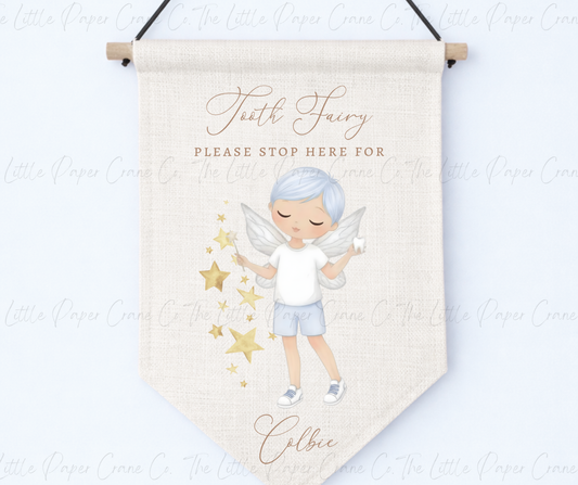 Tooth Fairy Personalised Pennant - Blue