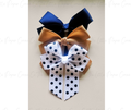 3 Piece Bow Set - Navy & Polkadot