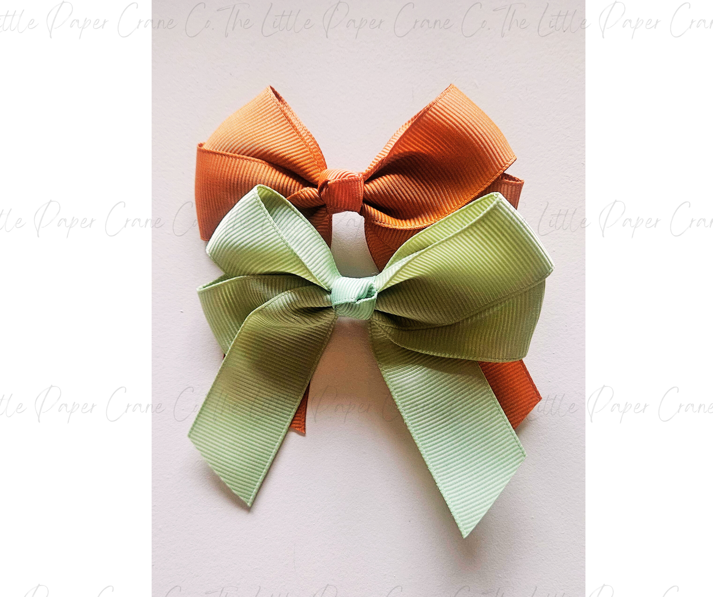 2 Piece Bow Set - Copper & Sage