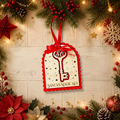 Santa Magic Key- Red Border-Wooden Collection- 2 for £8