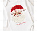 Santa Embroidery Style Baby Grow