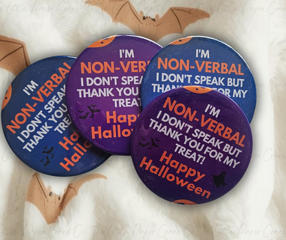 Non-Verbal Halloween Trick or Treat Badges