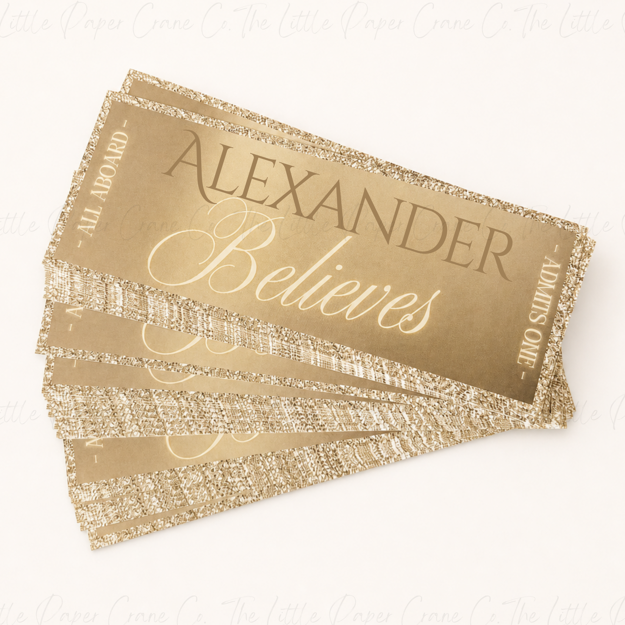 Believe North Pole Express Gold Ticket- Personalised