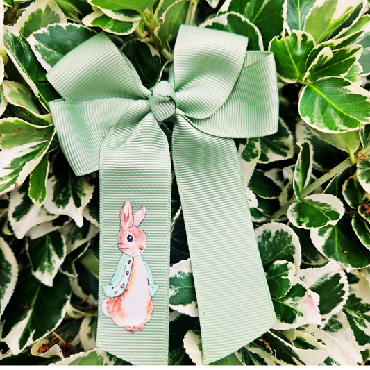 Green Bunny Clip Bow