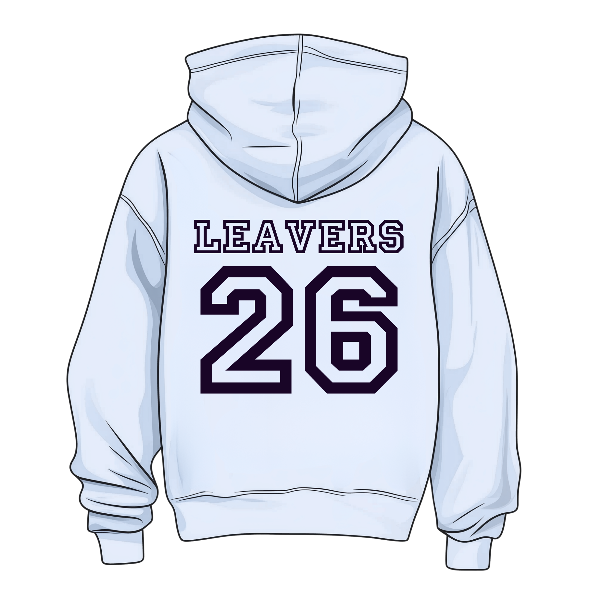 Leavers 2026 Hoodie Keyrings Personalised- Pastel
