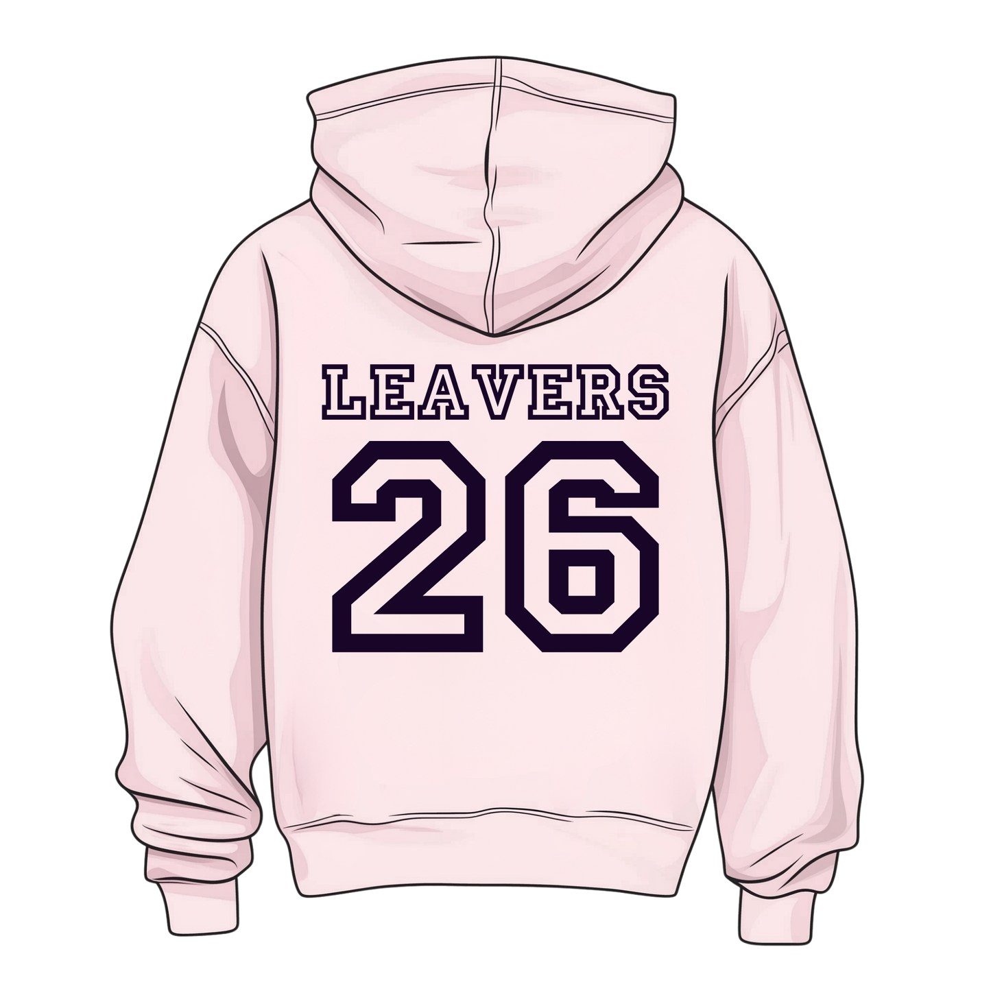 Leavers 2026 Hoodie Keyrings Personalised- Pastel