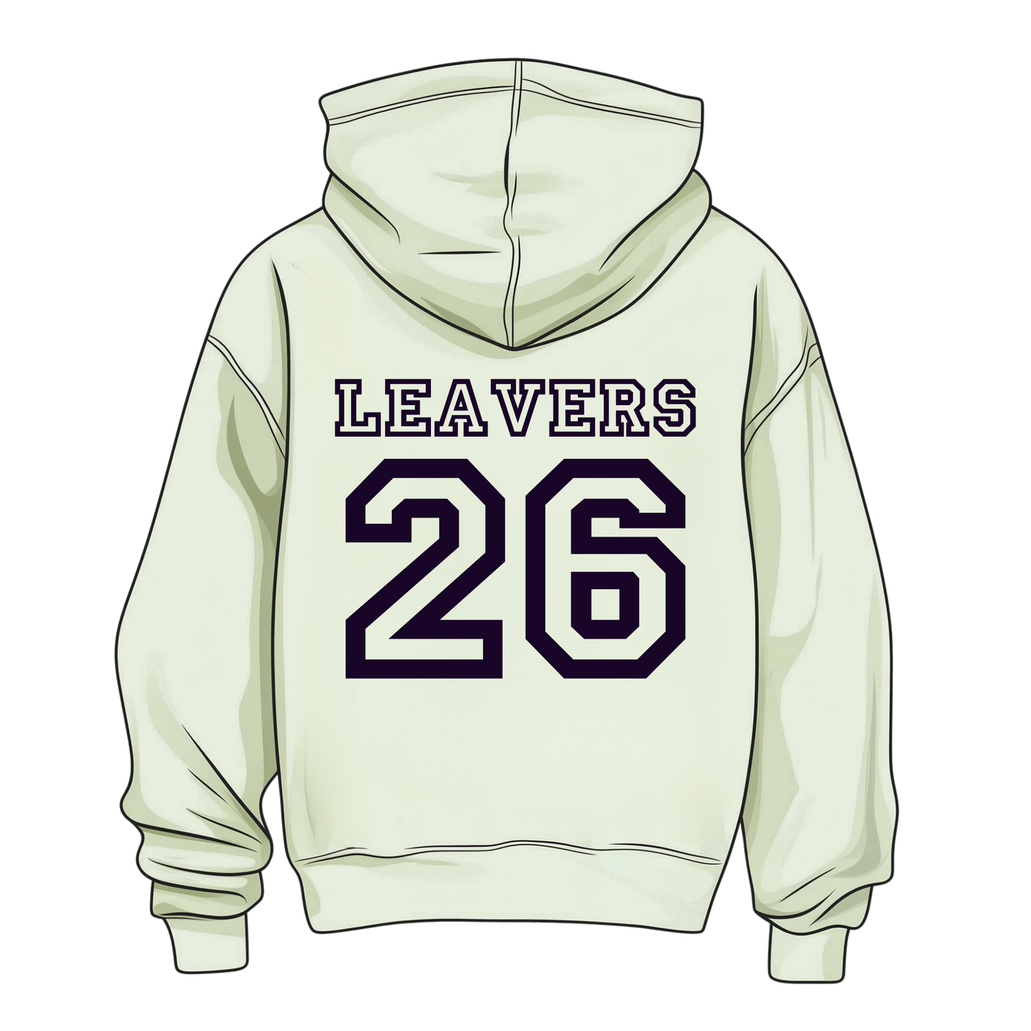 Leavers 2026 Hoodie Keyrings Personalised- Pastel