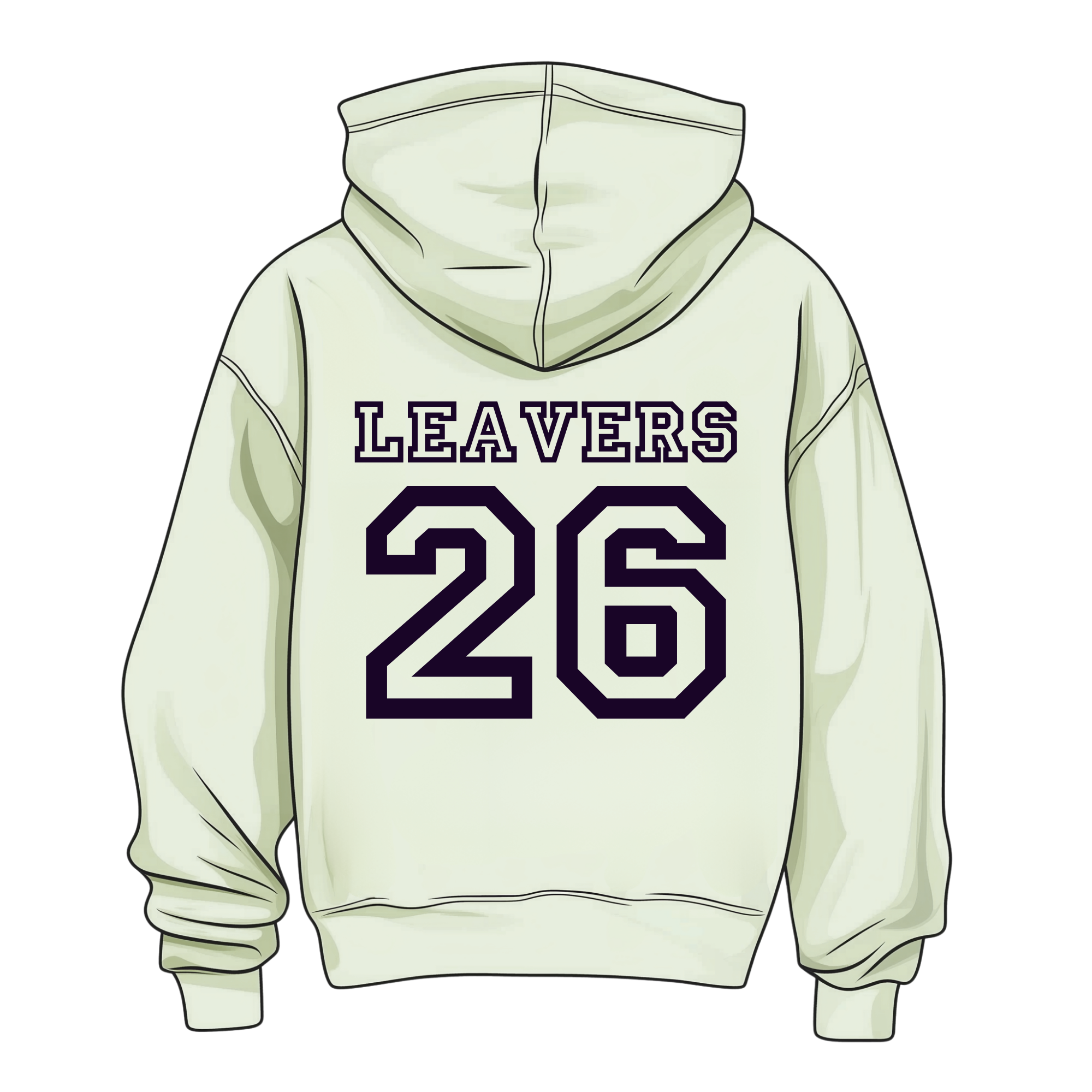 Leavers 2026 Hoodie Keyrings Personalised- Pastel