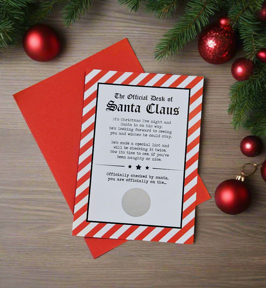 Santa Nice List Scratch off