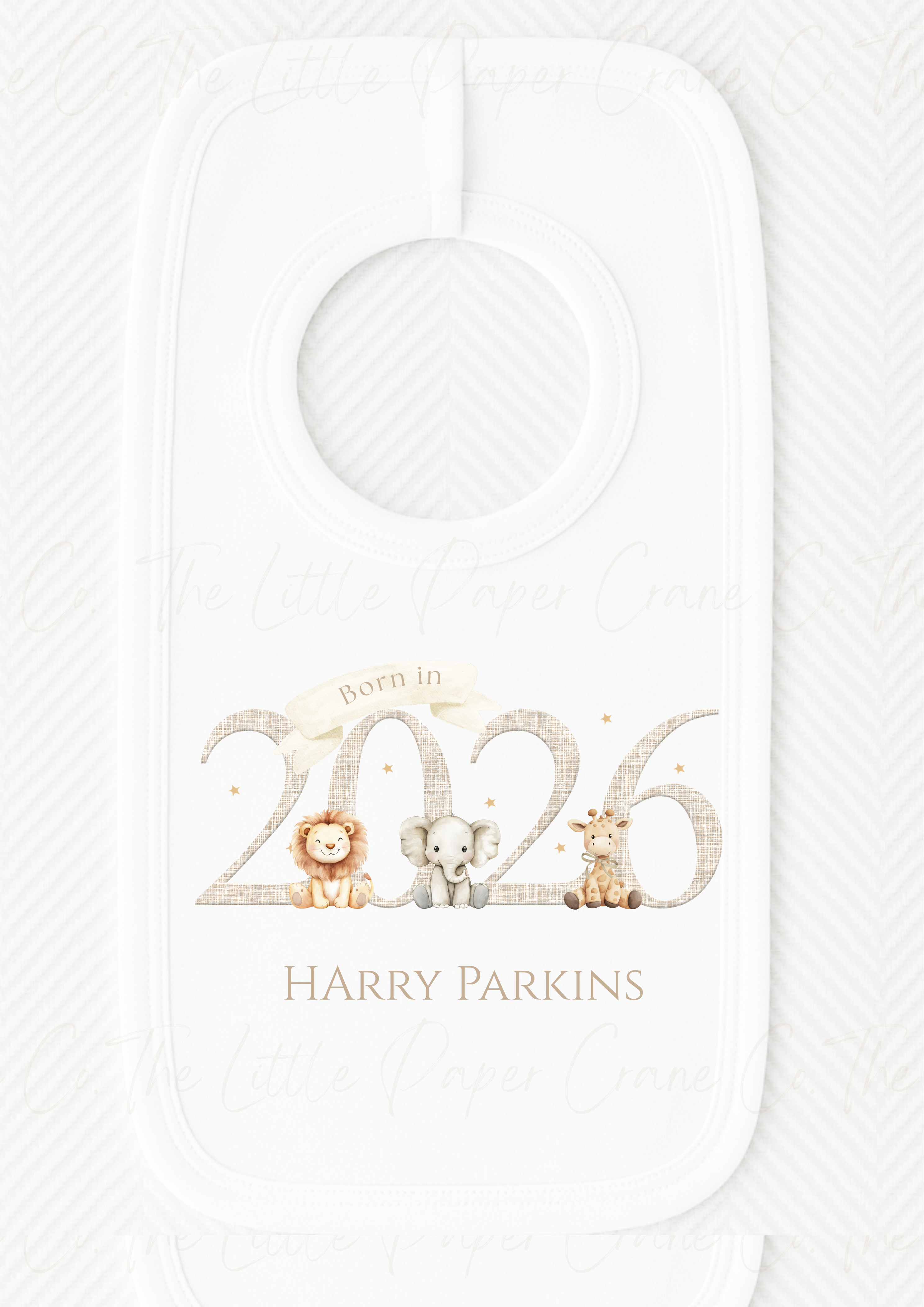 Born in 2026 Sleepsuit & Bib Set Farm Animals