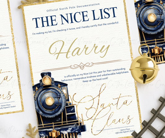 North Pole Train Letter-Navy