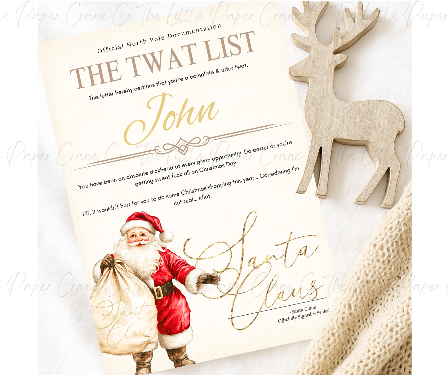 Santa Not So Nice List -Santa