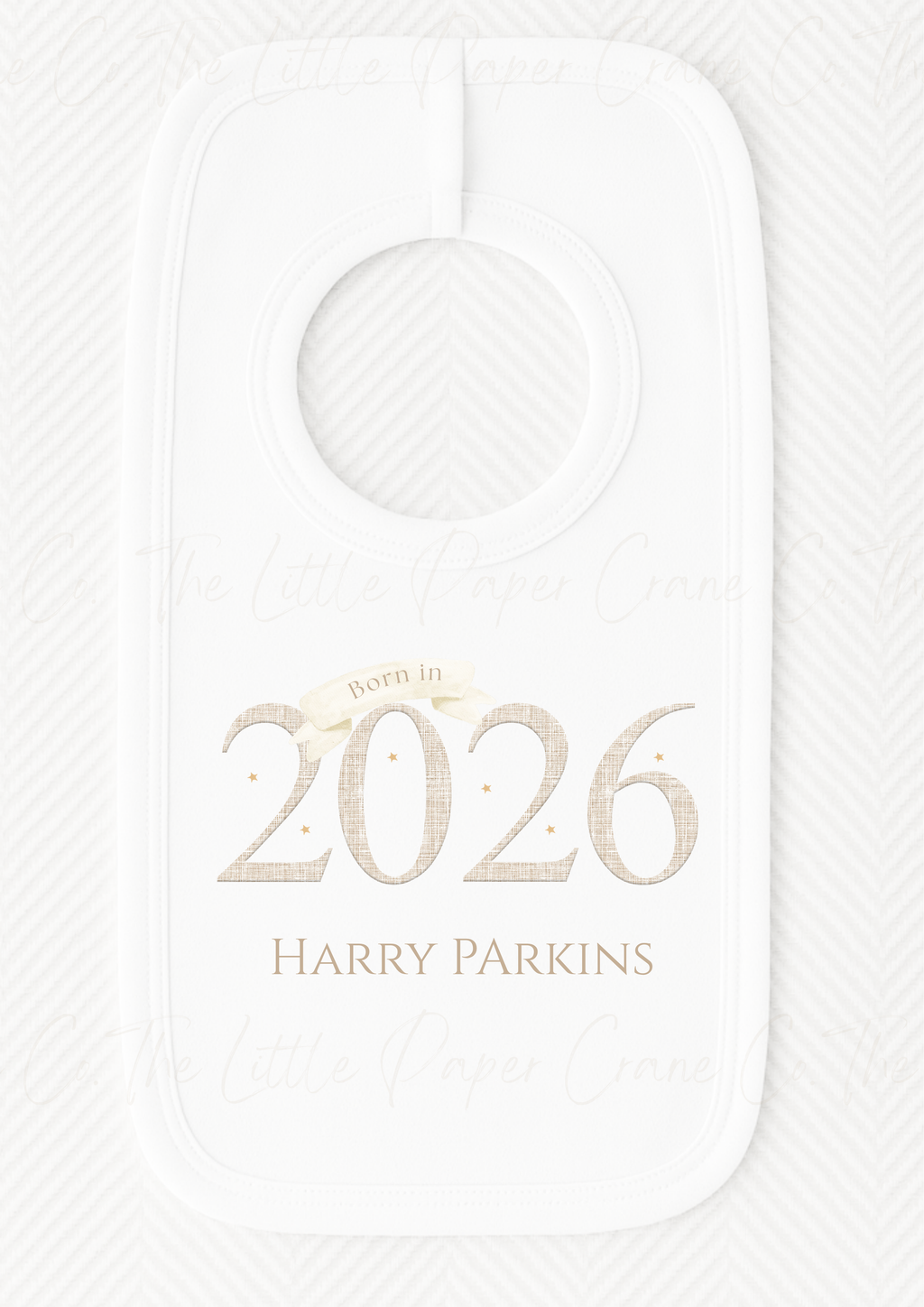 Born in 2026 Sleepsuit & Bib Set