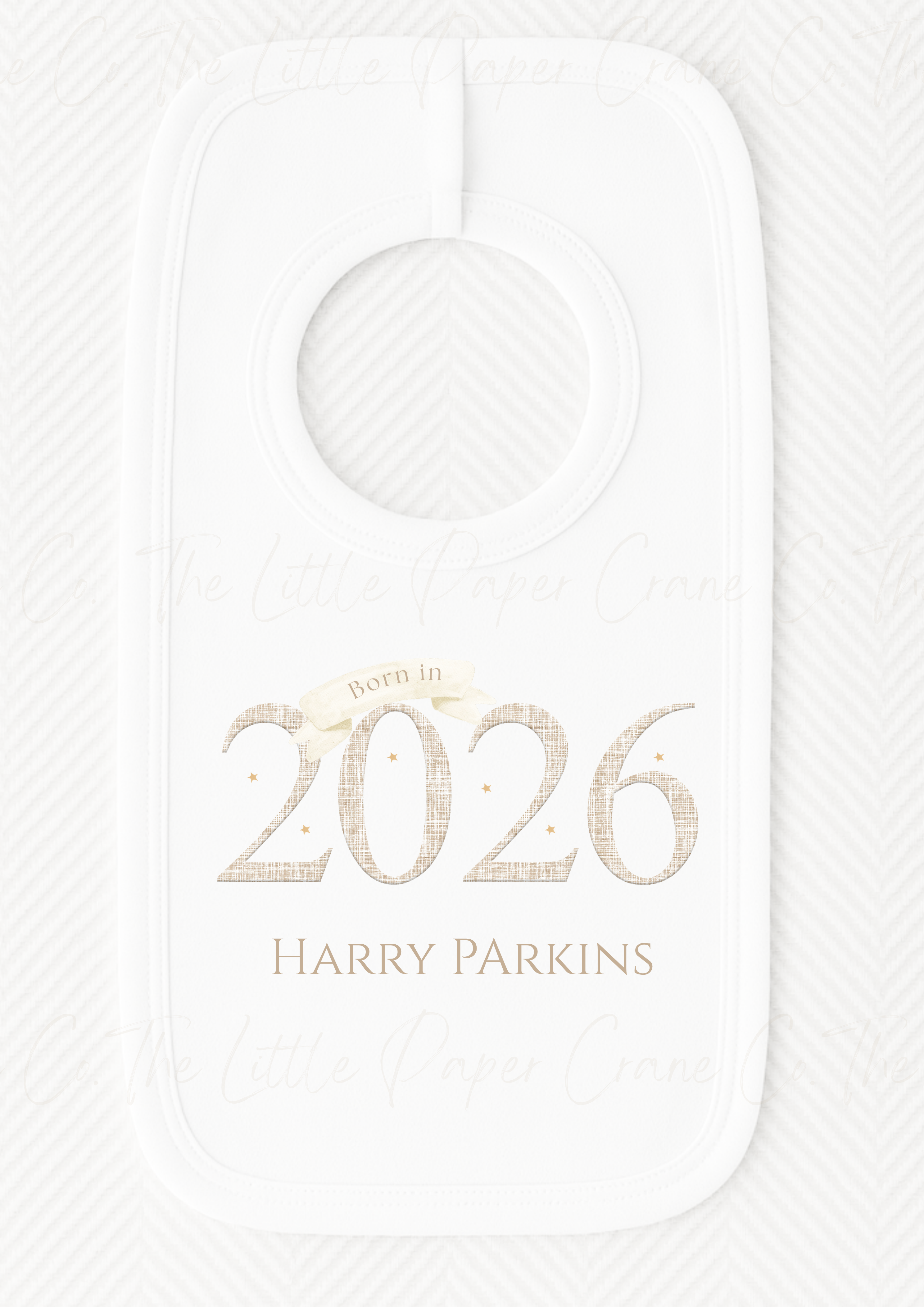Born in 2026 Sleepsuit & Bib Set